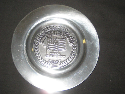 1985 National Jamboree Guilford Courthouse Subcamp Staff Pewter Pin Tray
