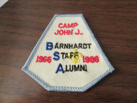 Camp John J. Barnhardt 1986 Staff Alumni Pocket Patch