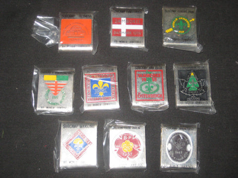 World Jamboree Souvenir Belt Loops, lot of 10