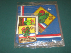 1973 National Jamboree Neckerchief, Pocket Patch, and Decal-the carolina trader