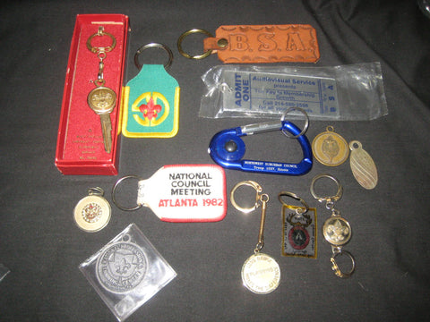 Keychains & Medallions,   Boy Scout, Lot of 13