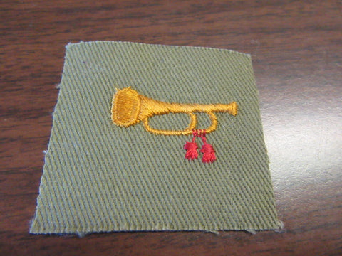 Bugler on Khaki Square Position Patch