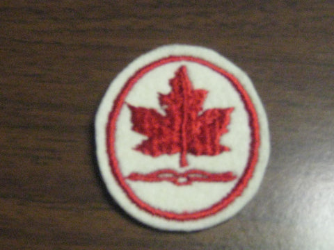 Canada, red Maple Leaf, oval Felt Pocket Patch