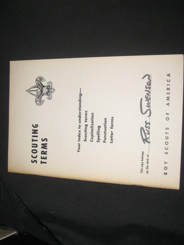Scouting Terms 1968 Pamphlet