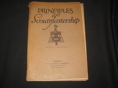Principles of Scoutmastership divided by Chapters, 1936