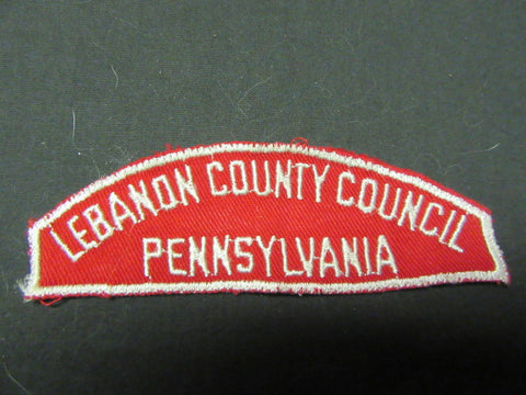 Lebanon County Council Pennsylvania Red and White Strip