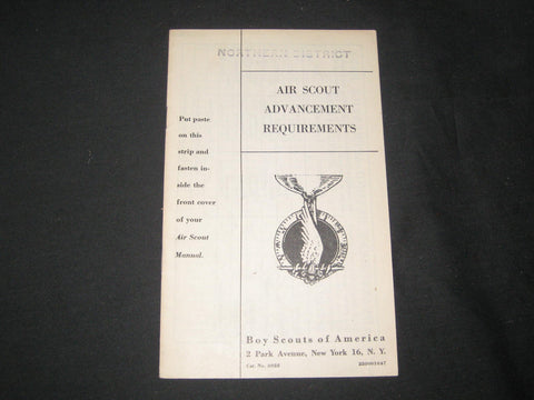 Air Scout Advancement Requirements, 1947