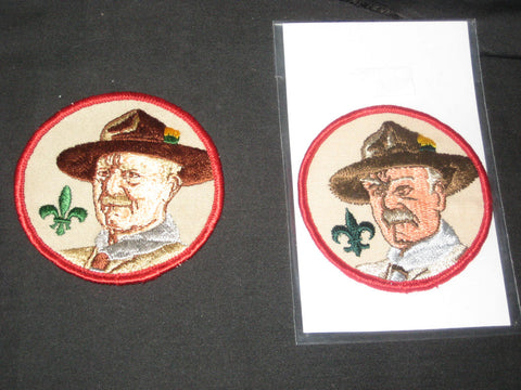 Lord Baden-Powell of Gilwell Lot of two embroidered patches