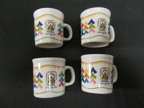 1999 World Jamboree Small Ceramic Mug Set of 4