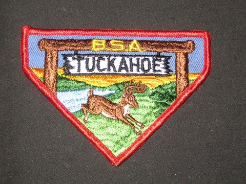 Camp Tuckahoe 1960-70s Red Border Triangle Pocket Patch