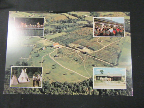 Bashore Scout Reservation Aerial View 6 by 9 Postcard, 1970s