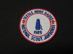 1989 National Jamboree Textile Merit Badge Staff Patch