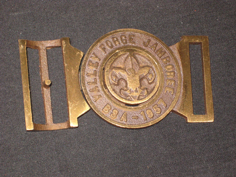 1957 National Jamboree Max Silber Belt Buckle, eagle smooth
