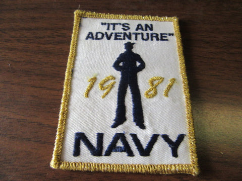 1981 National Jamboree It's An Adventure Navy Pocket Patch