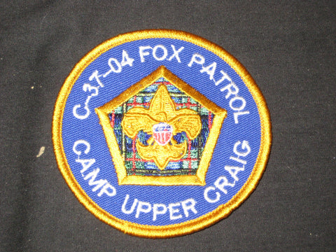 Camp Upper Craig, C-37-04 Fox Patrol Wood Badge Patch