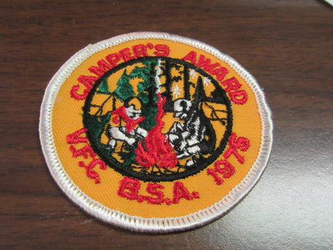 Valley Forge Council Camper's Award 1975 Pocket Patch