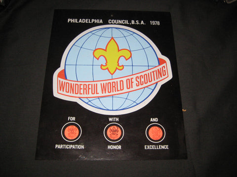 Philadelphia Council Scout-o-rama Plastic Participation Plaques 1978 & 1979