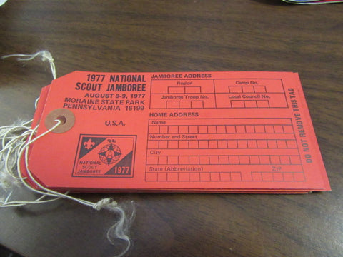 1977 National Jamboree Subcamp 4 Northeast Region Luggage Tag