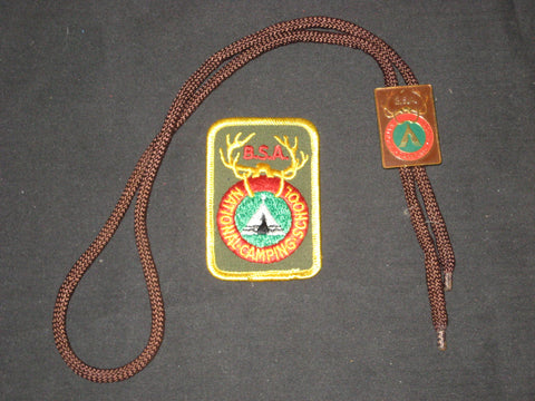 National Camping School Bolo tie and Pocket Patch
