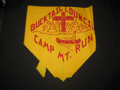 Camp Mt. Run Bucktail Council Yellow Neckerchief