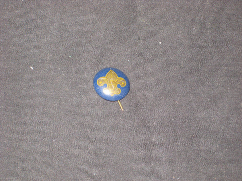 Scout Emblem Celluloid Button, 1930-40s,