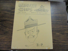 Schiff 286th NTS Beaver Chips Cover, signed by William Hillcourt