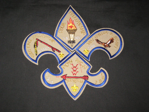 Egwa Tawa Dee 129 1996-1997 Fluer-de-lis shaped Jacket Patch, in parts