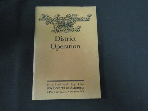 Local Council Manual,  District Operation, Jan. 1942
