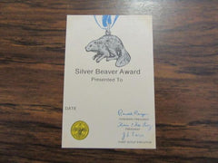 Silver Beaver Award Pocket Certificate, Reagan as Honorary President