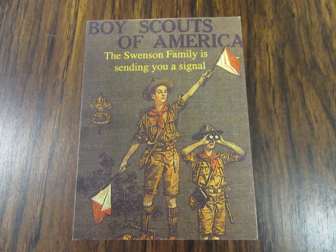 Boy Scout Christmas Card, Old Handbook Design