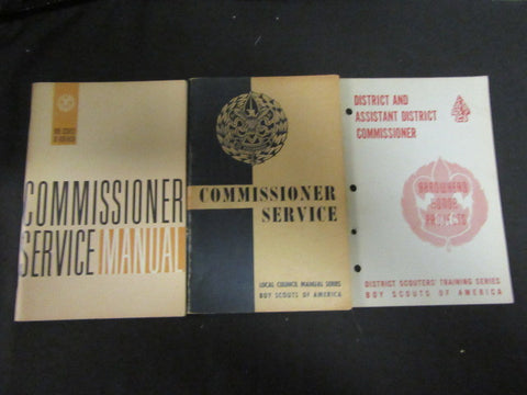 3 Different Commissioner Service Books,  1950-60's