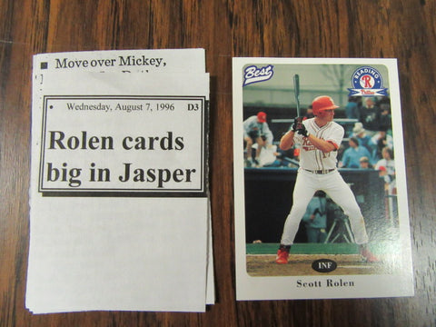 Scott Rolen Boy Scout Baseball card 1996 Best Reading Phillies #30