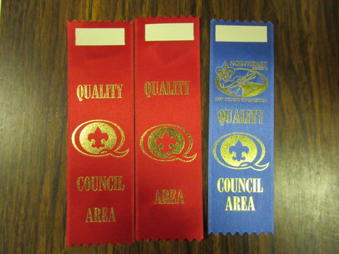 Quality Council and Area Name Tag Ribbons