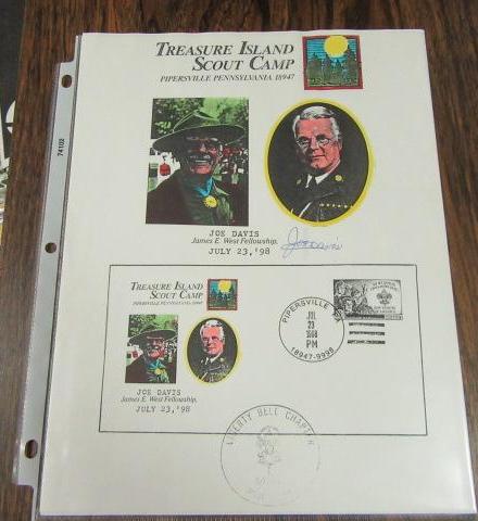 Joe Davis, Treasure Island 1998 James West Award Program & Signature