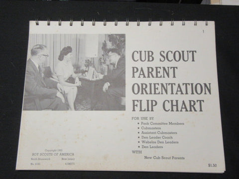 Cub Scouts Parent Orientation Flip Chart 1973