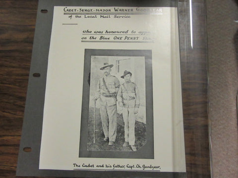 Capt-Sergt-Major Warner Goodyear, Appeared on Blue One Penny Mafeking Stamp Photo copy