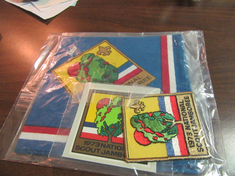 1973 National Jamboree Neckerchief, Pocket Patch, and Decal