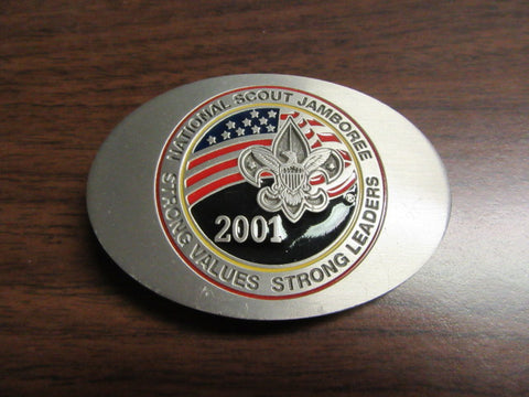 2001 National Jamboree Oval Colored Pewter Belt Buckle