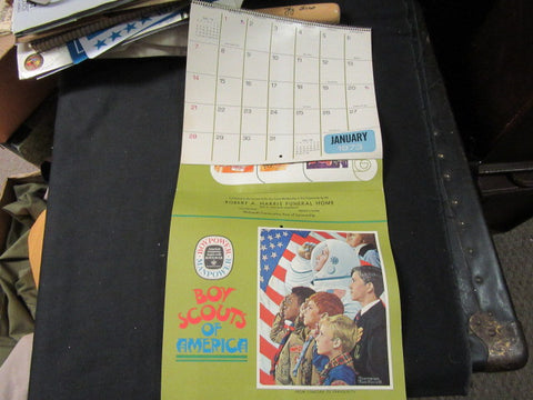 1973 Boy Scout Calendar, Rockwell Cover