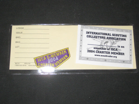 ISCA 2004 Charter E-Member Patch and Pocket Card
