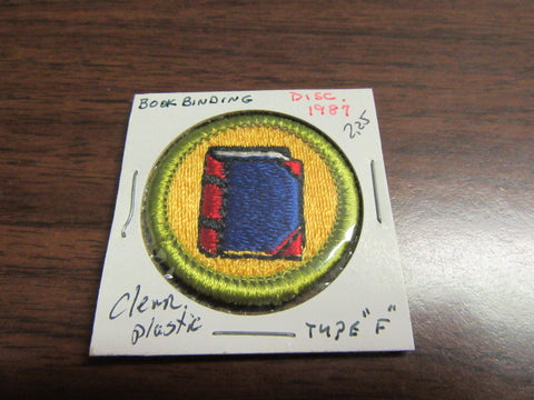 Book Binding Clear Plastic Back Merit Badge