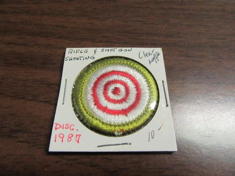Rifle & Shotgun Shooting Clear Waffle Back Merit Badge