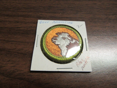 Beef Production Blue Waffle Back Merit Badge