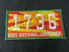 2001 National Jamboree Troop 1736 Patch