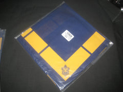 Gold on Blue Full Square Neckerchief - the carolina trader