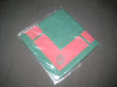red on green full square reproduction neckerchief - the carolina trader