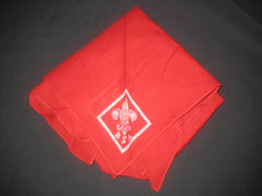 white on red Full Square Neckerchief - the carolina trader