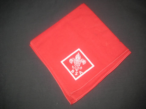 White on Red Full Square Neckerchief