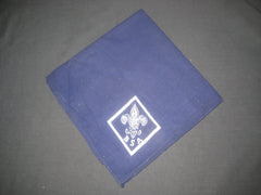 White on Dark Blue Full Square Neckerchief - the carolina trader