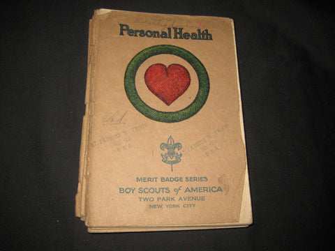 Personal Health Merit Badge Pamphlet Brown Cover March 1934